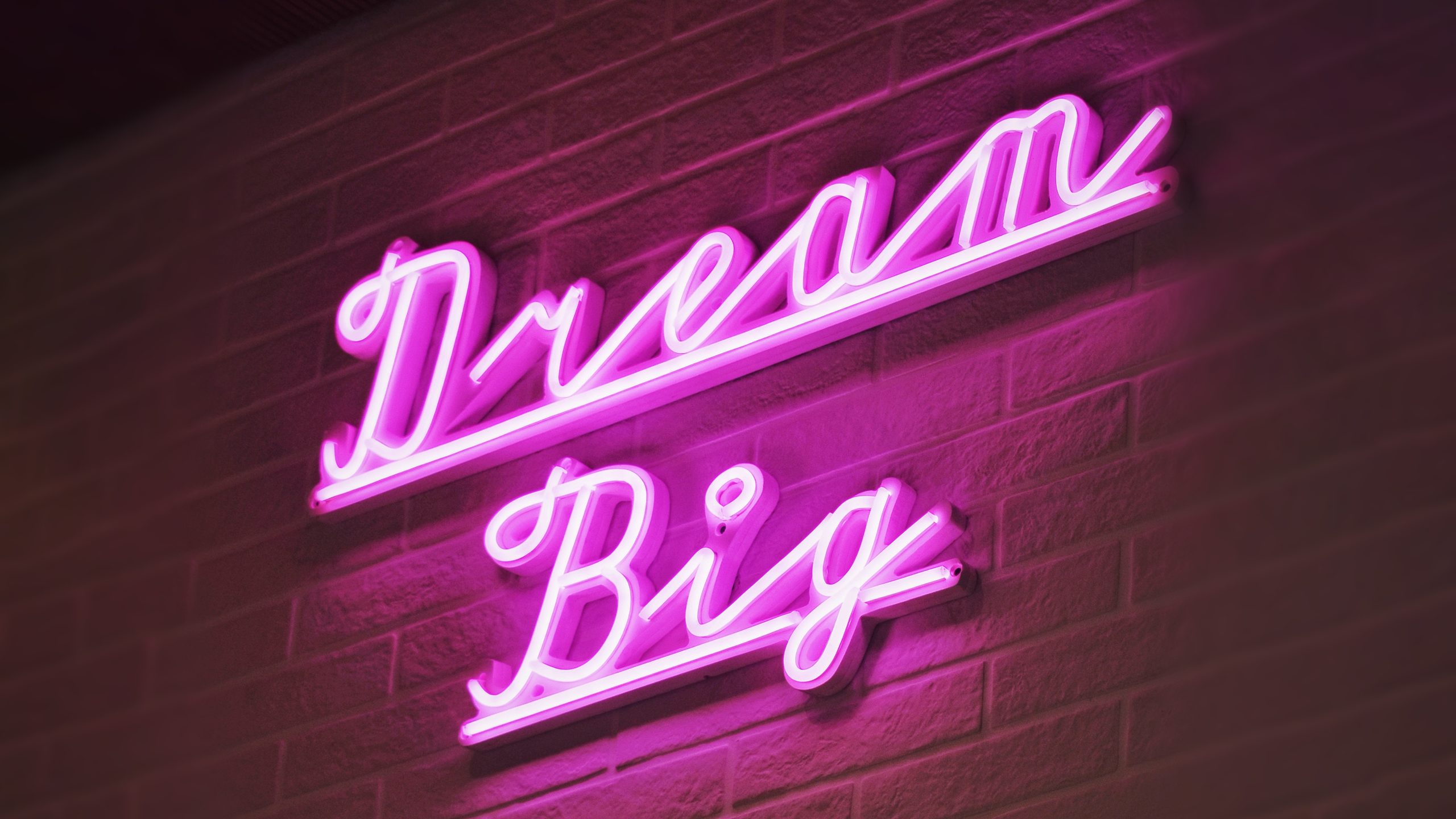 Image of a neon sign saying Dream Big Image of a neon sign saying Dream Big
